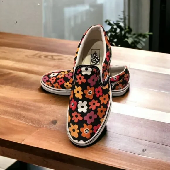 Vans | Shoes | Vans Mens Classic Floral Peace Peace Slipons